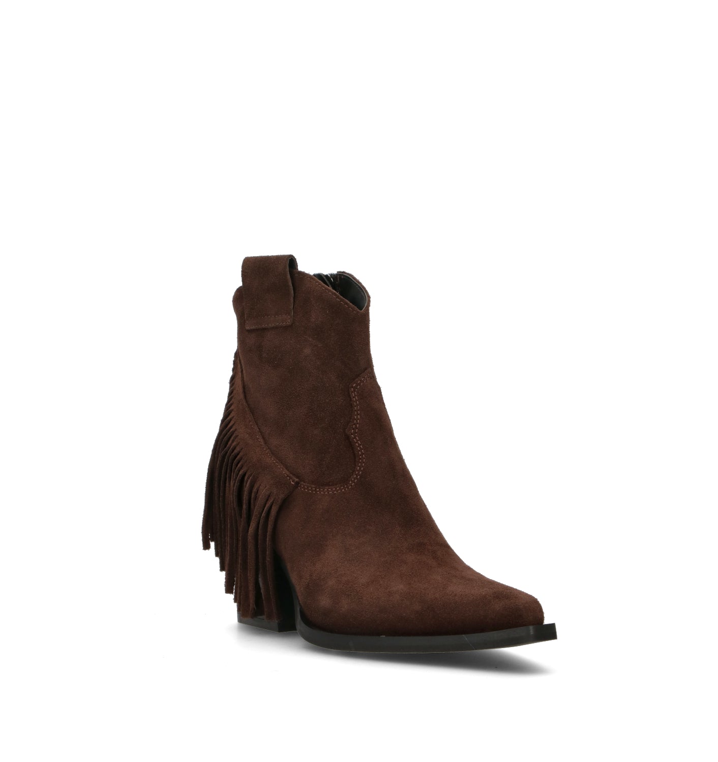 PHIL MELVIS Tronchetto donna testa di moro in suede con frange