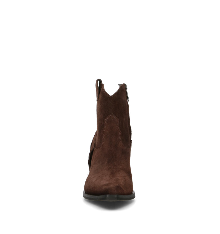 PHIL MELVIS Tronchetto donna testa di moro in suede con frange