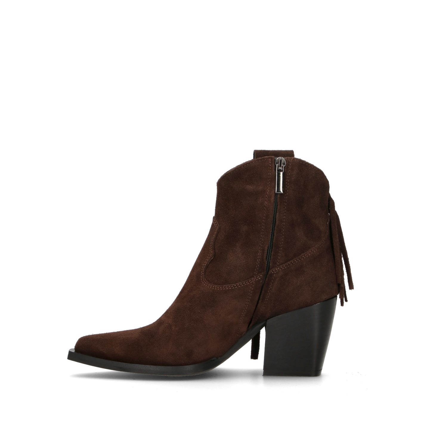 PHIL MELVIS Tronchetto donna testa di moro in suede con frange