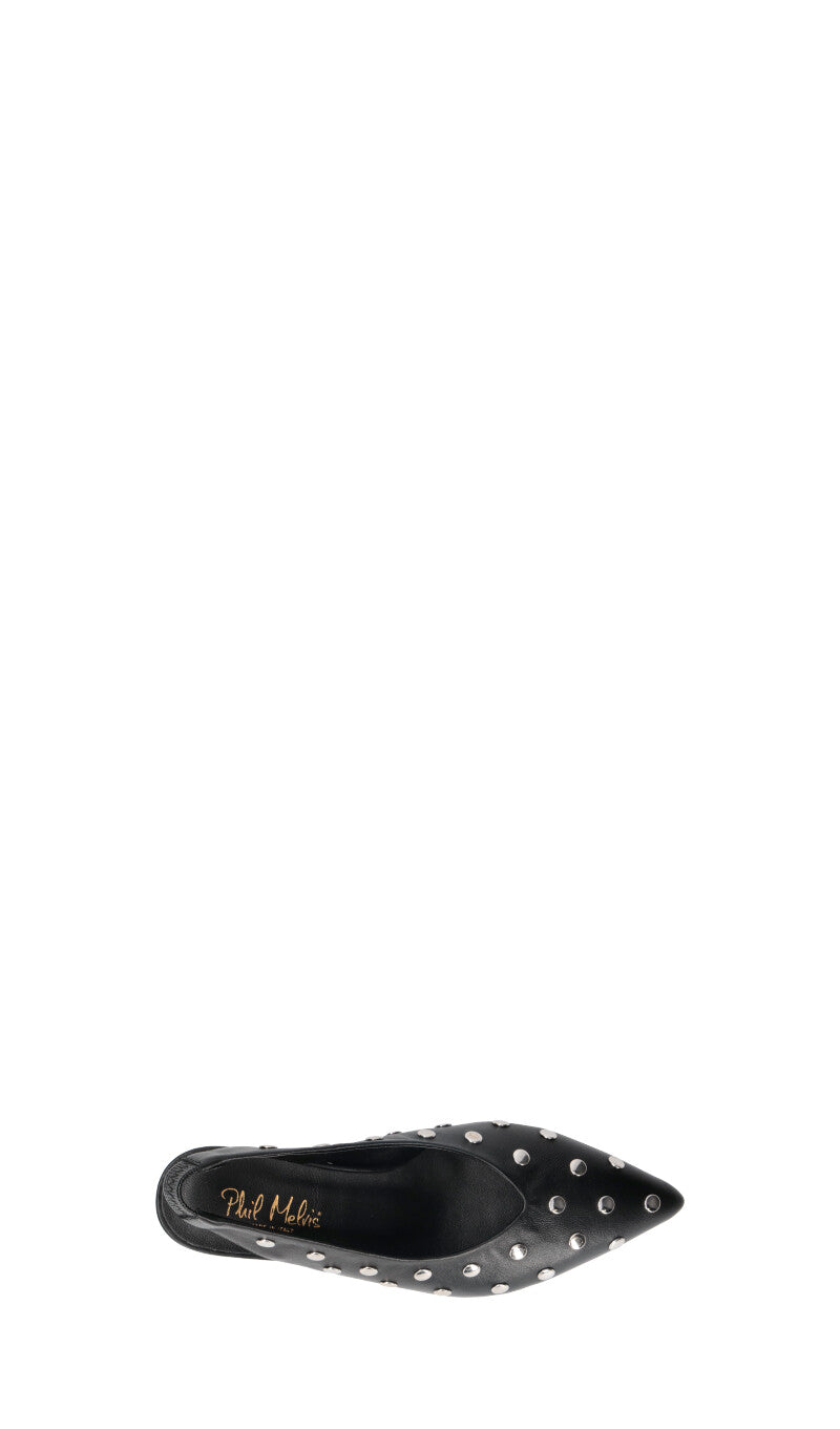 PHIL MELVIS Slingback donna nero in pelle