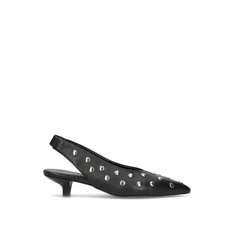 PHIL MELVIS Slingback donna nero in pelle
