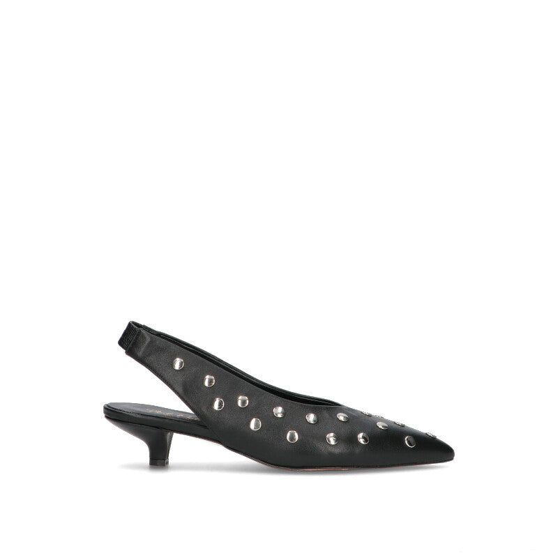 PHIL MELVIS Slingback donna nero in pelle