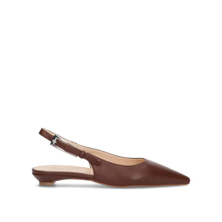 PHIL MELVIS Slingback donna cacao in pelle