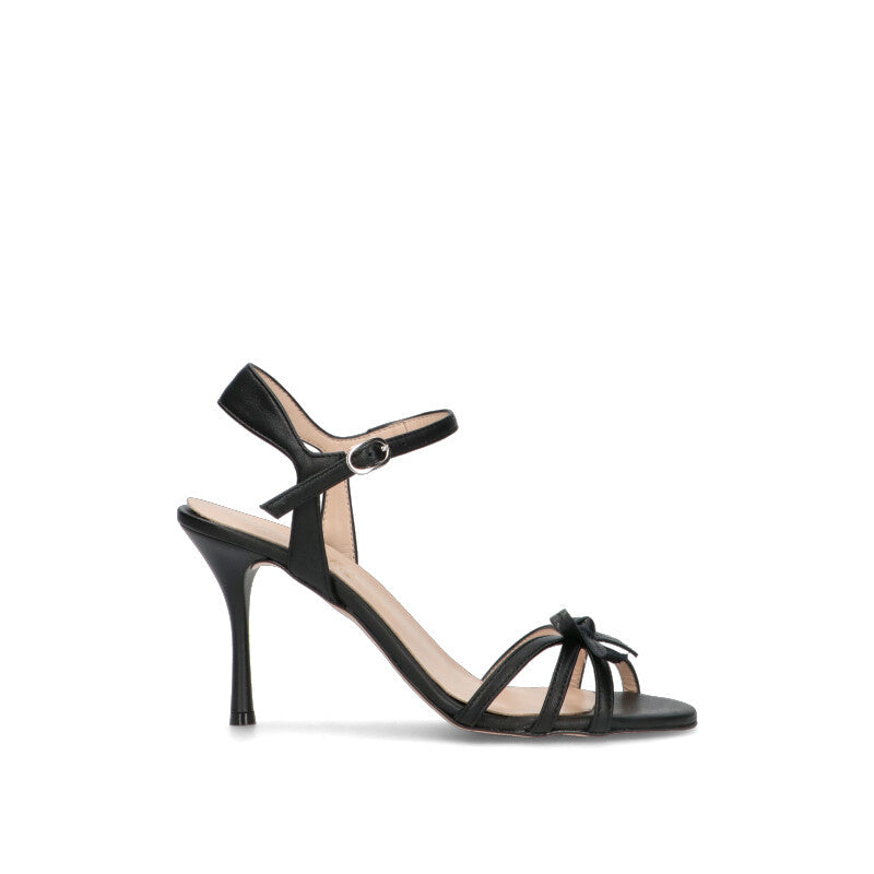 PHIL MELVIS Sandalo donna nero in pelle