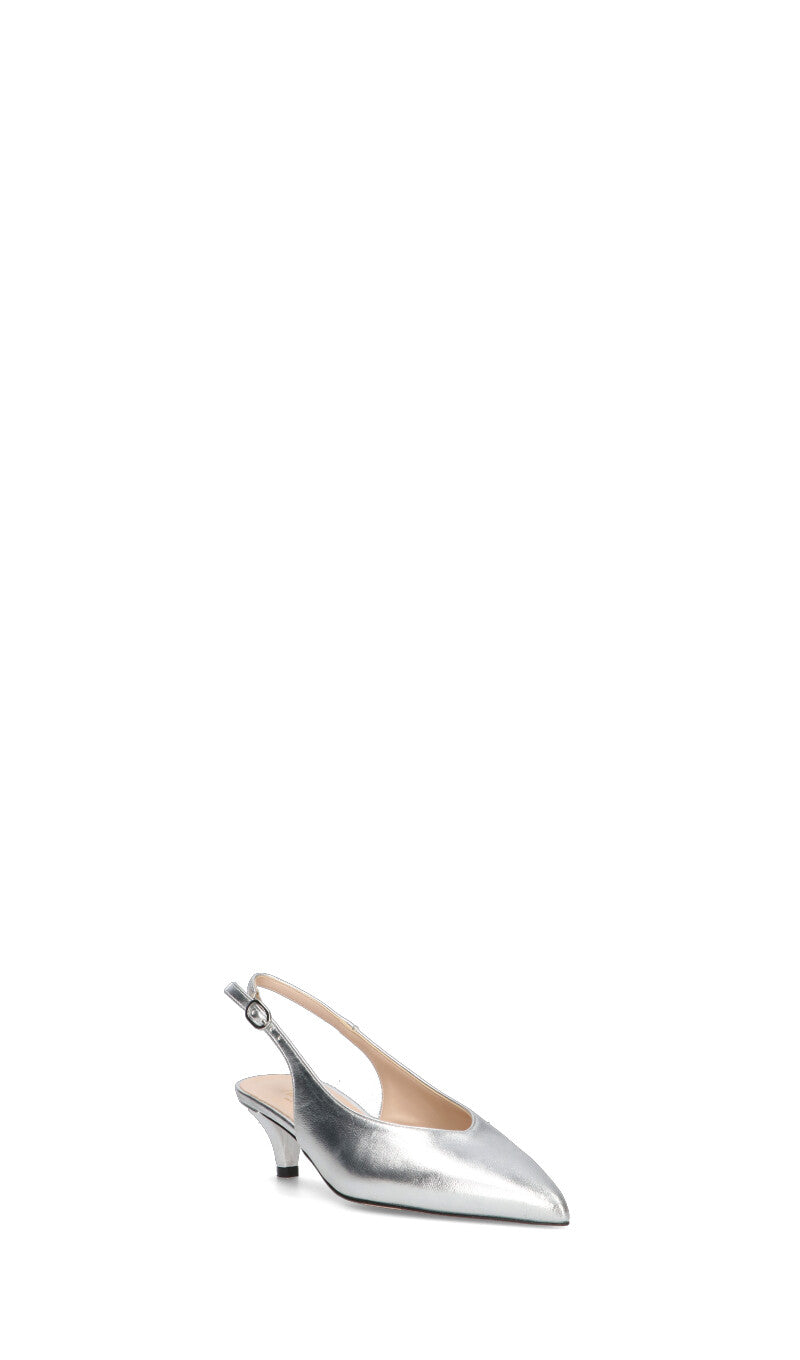PHIL MELVIS Slingback donna argento in pelle