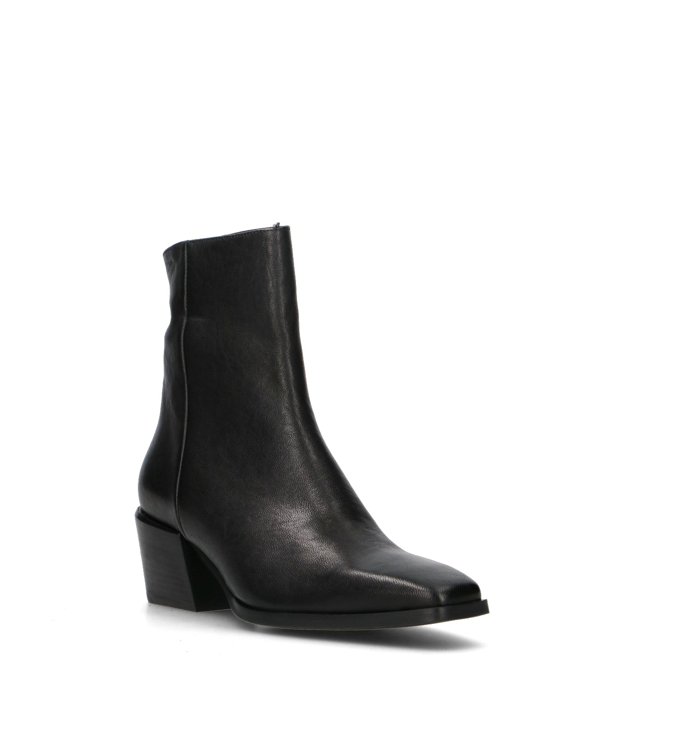 PHIL MELVIS Tronchetto donna nero in pelle