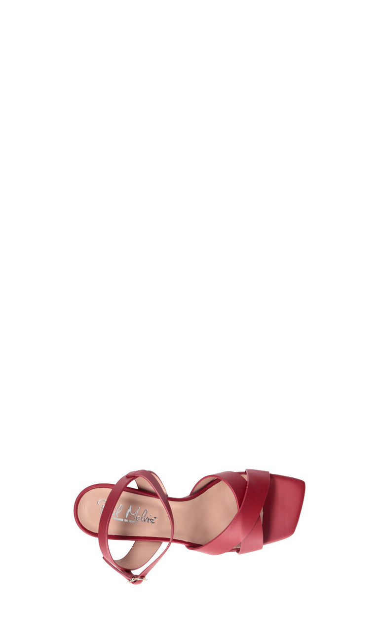 PHIL MELVIS Sandalo donna rosso in pelle