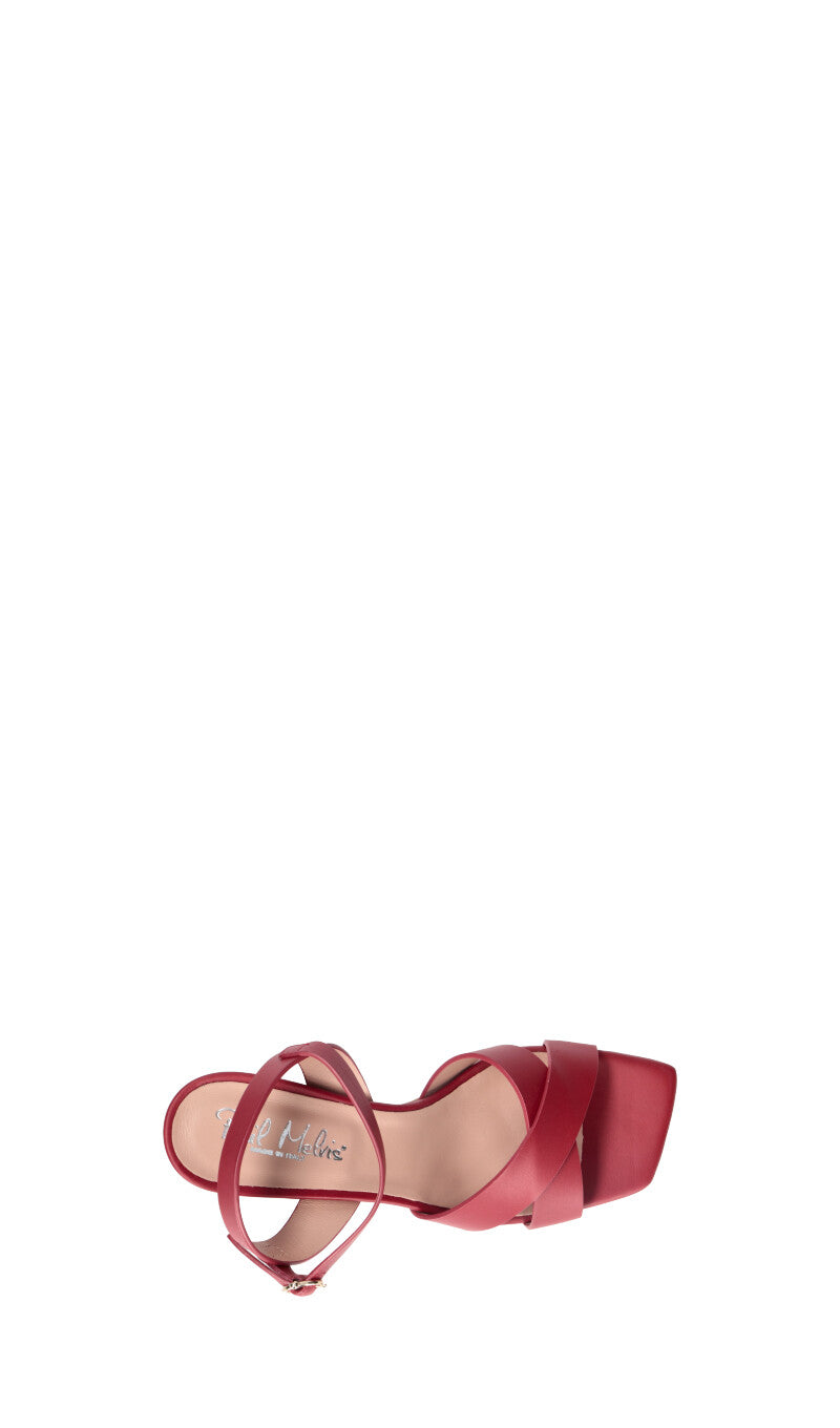 PHIL MELVIS Sandalo donna rosso in pelle