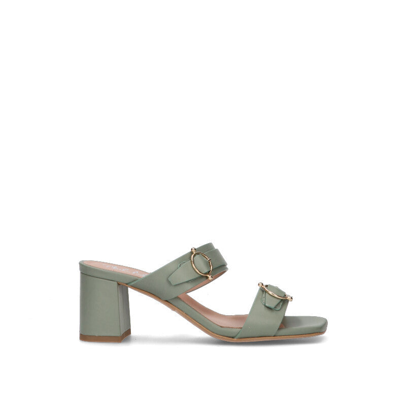 PHIL MELVIS Sandalo donna salvia in pelle