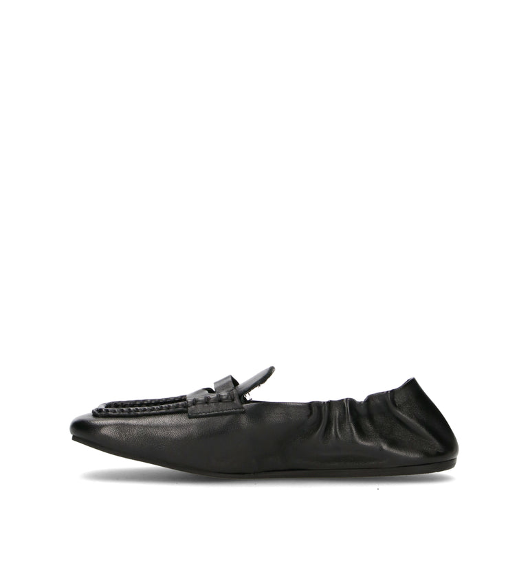 PHIL MELVIS Mocassino donna nero in pelle
