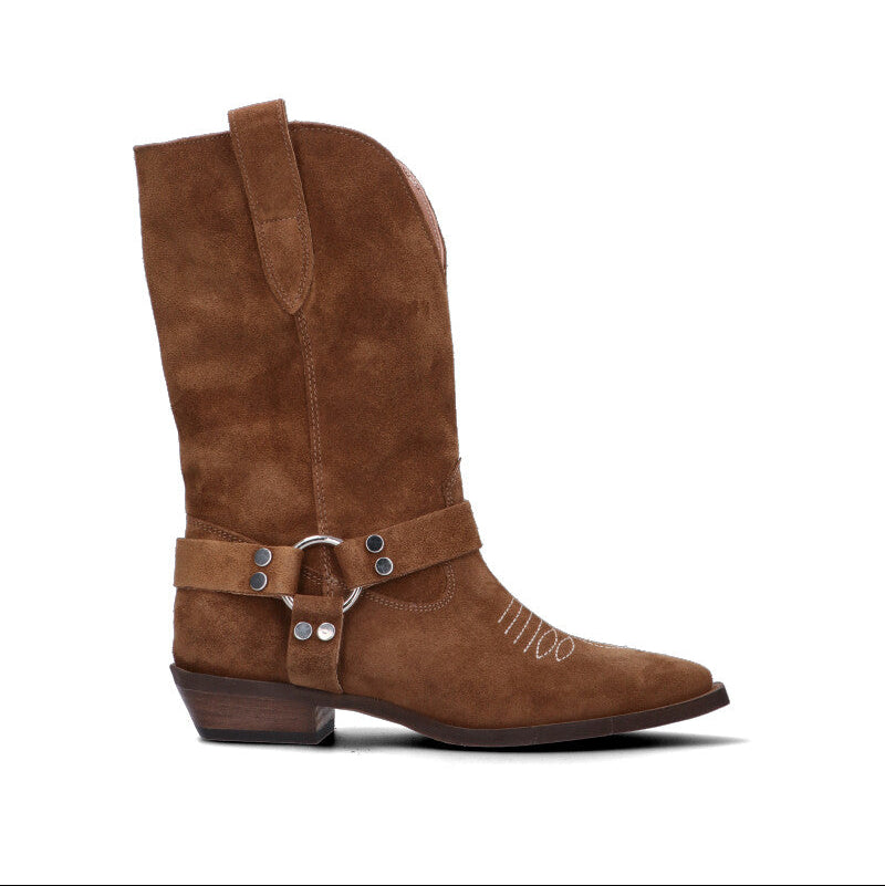 PHIL MELVIS Stivale texano donna marrone in suede