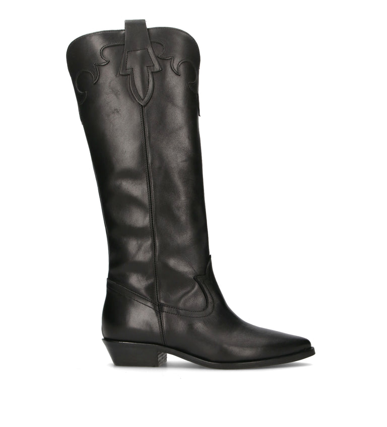 PHIL MELVIS Stivale donna nero in pelle