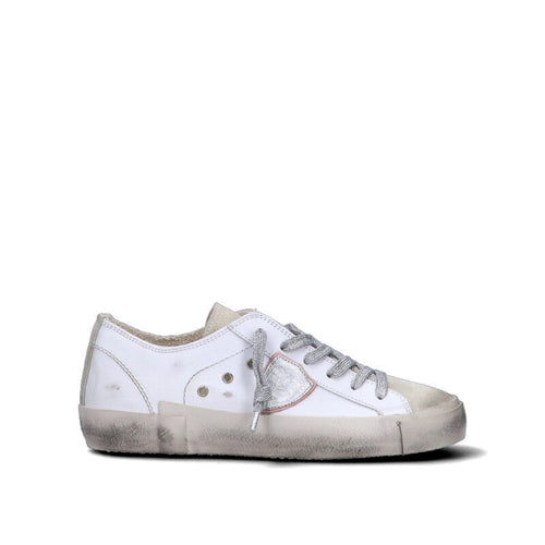 PHILIPPE MODEL Sneaker donna bianca/beige in suede
