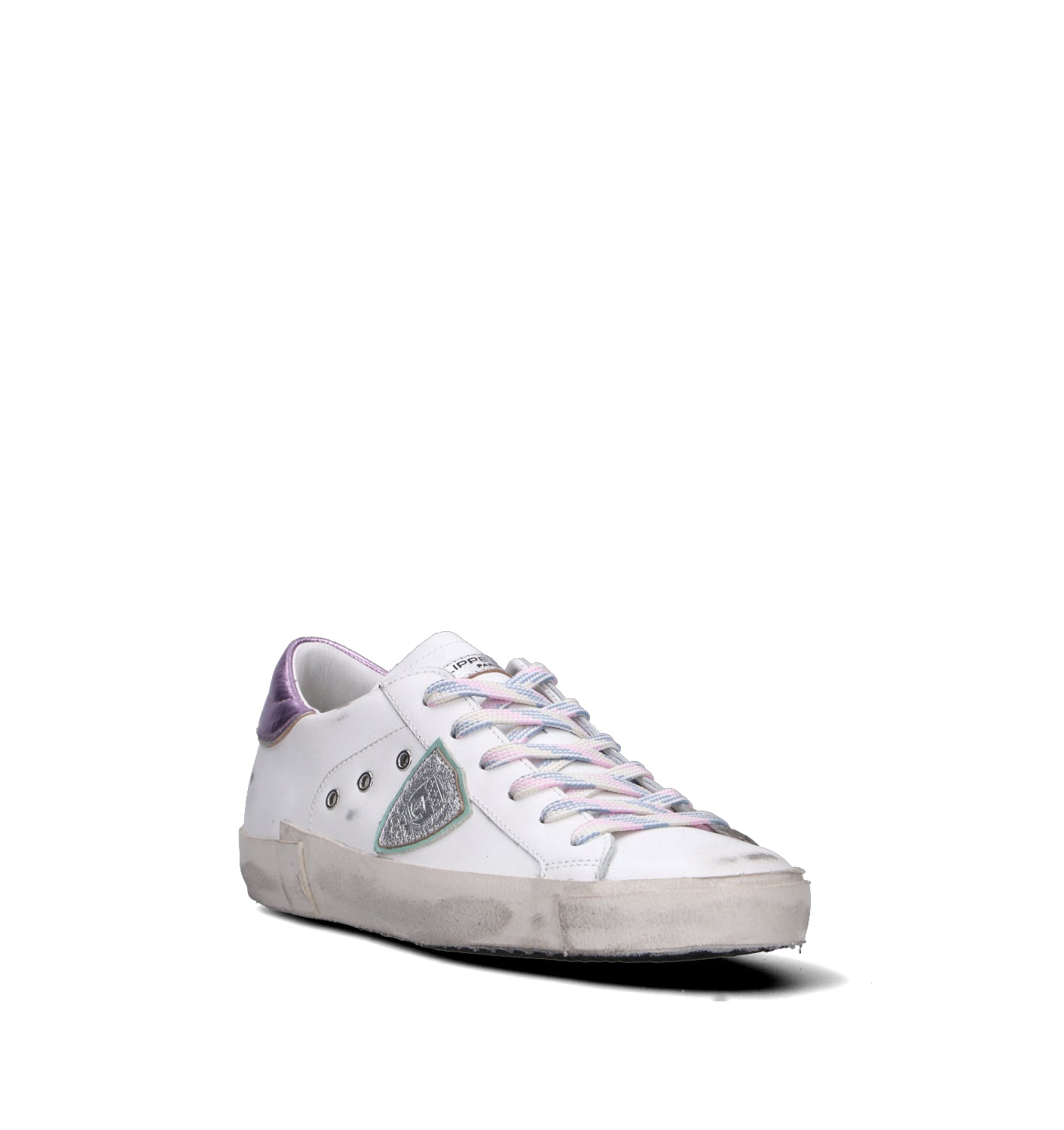 PHILIPPE MODEL Sneaker donna bianca/lilla in pelle