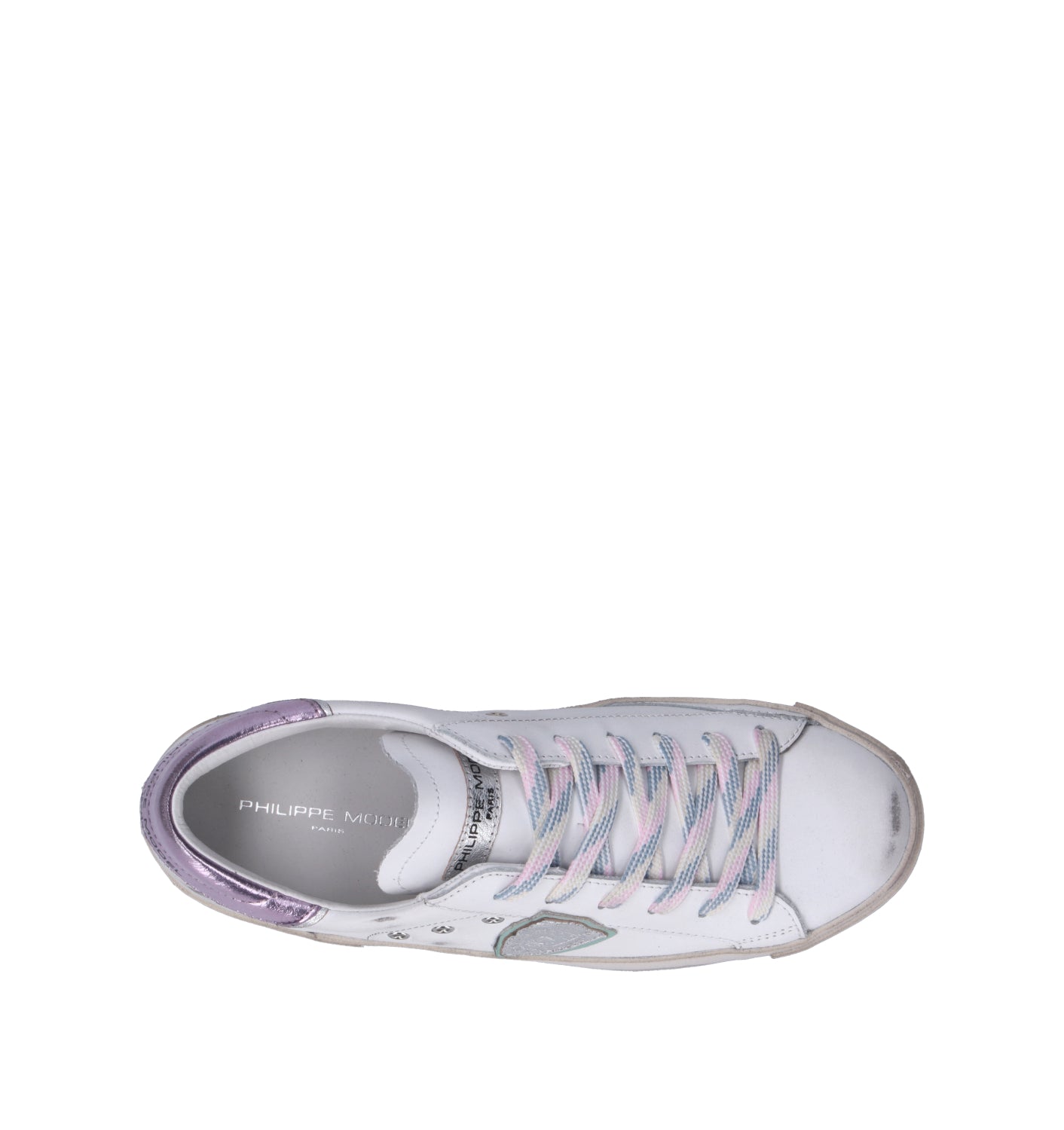 PHILIPPE MODEL Sneaker donna bianca/lilla in pelle