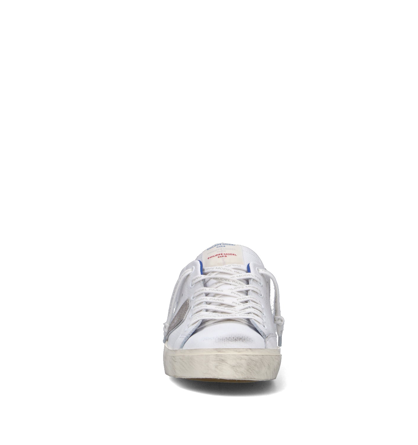 PHILIPPE MODEL Sneaker uomo bianca/blu in pelle
