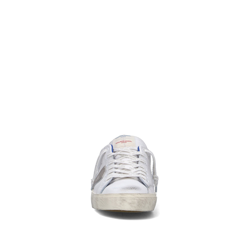 PHILIPPE MODEL Sneaker uomo bianca/blu in pelle