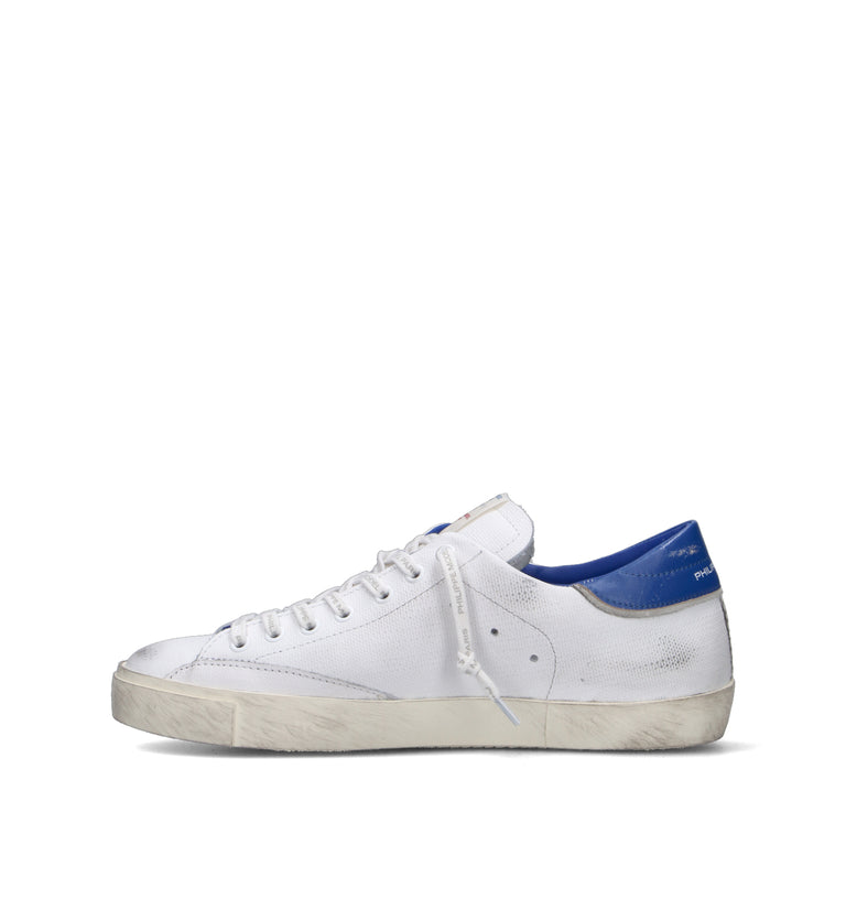 PHILIPPE MODEL Sneaker uomo bianca/blu in pelle