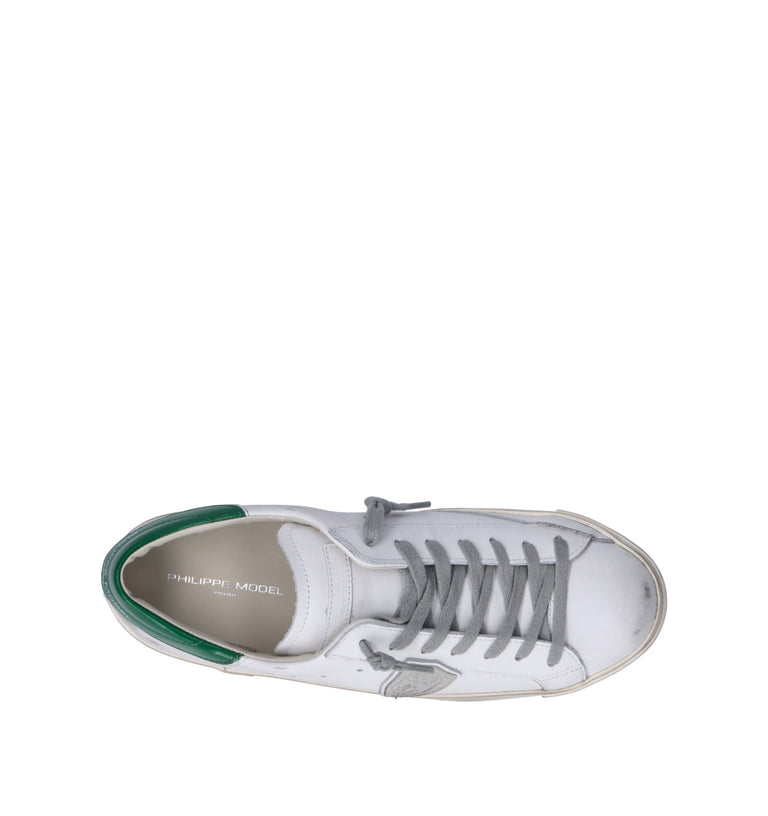PHILIPPE MODEL Sneaker uomo bianca/verde in pelle