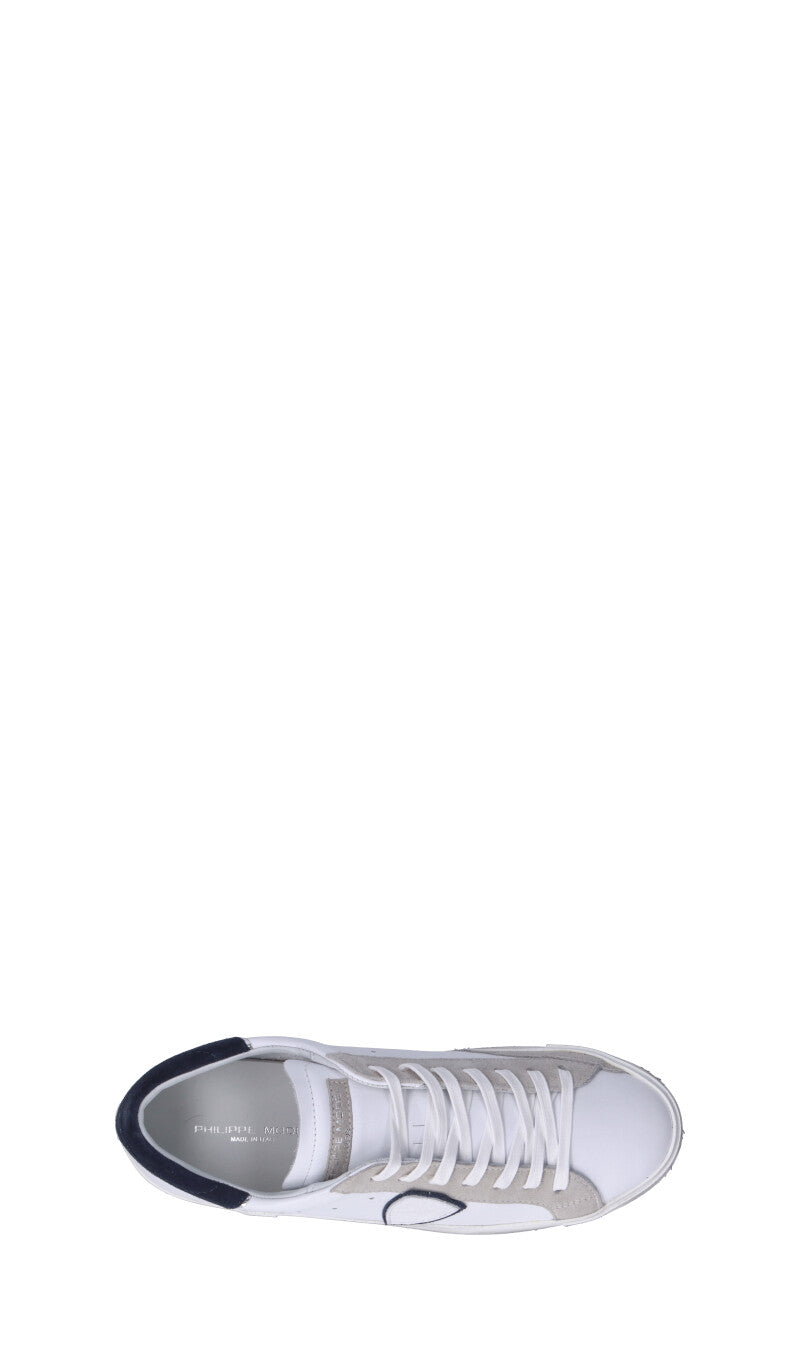PHILIPPE MODEL Sneaker uomo bianca/blu in pelle