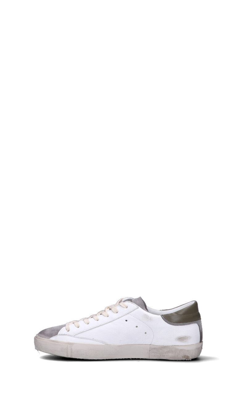 PHILIPPE MODEL Sneaker uomo bianca e marrone in suede