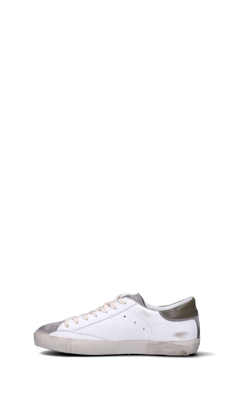 PHILIPPE MODEL Sneaker uomo bianca e marrone in suede