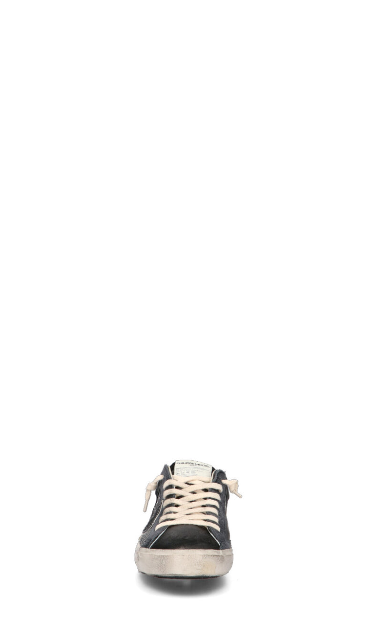 PHILIPPE MODEL Sneaker uomo nera, marrone e grigia in pelle