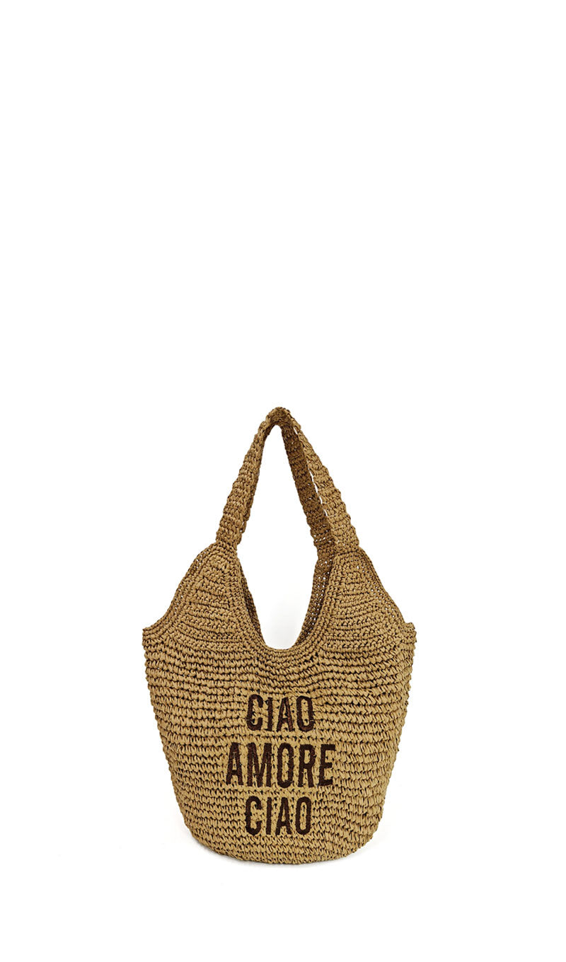 LE PANDORINE Borsa spiaggia beige