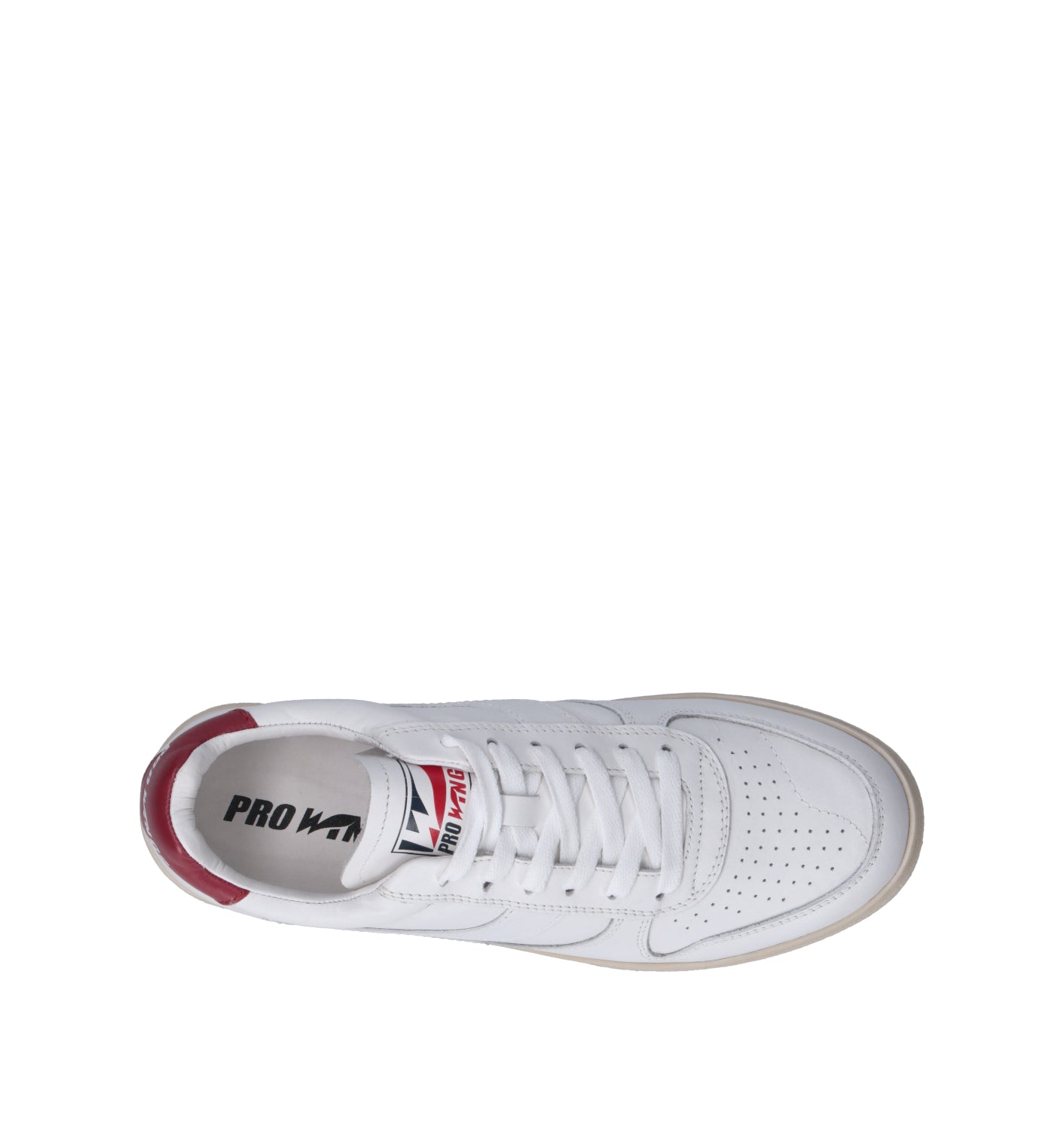 PROWINGS Sneaker uomo bianca/rossa in pelle