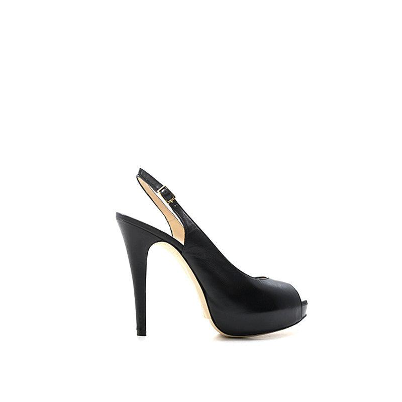 REBECCA VAN DIK Slingback donna nera