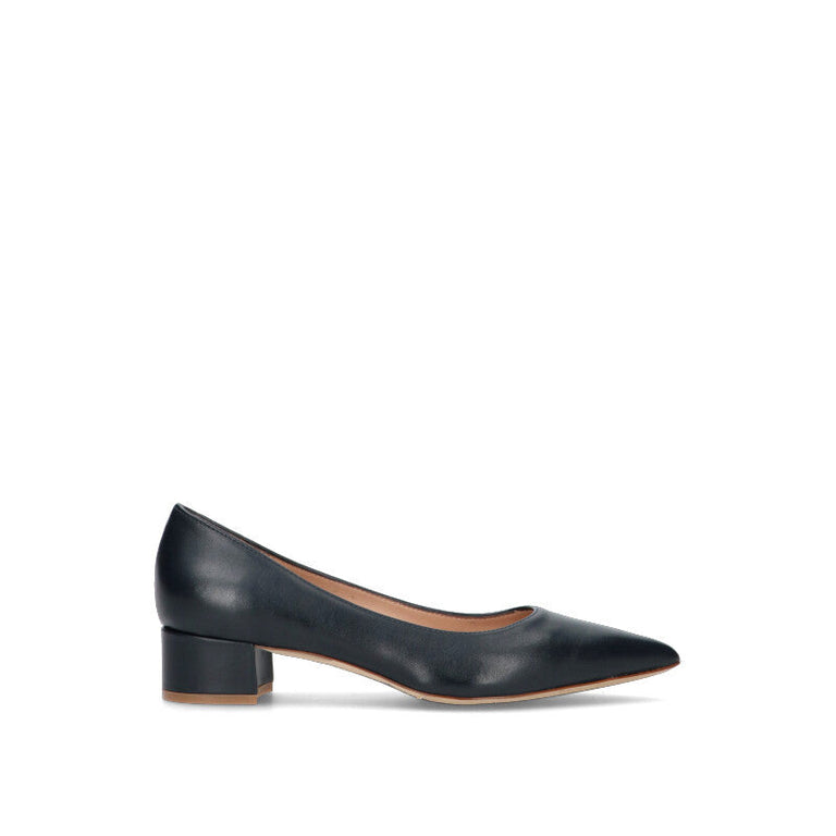 REBECCA VAN DIK Décolleté donna blu in pelle