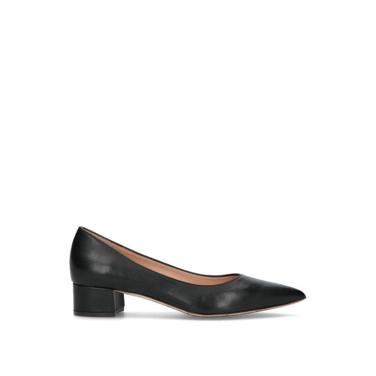 REBECCA VAN DIK Décolleté donna nero in pelle