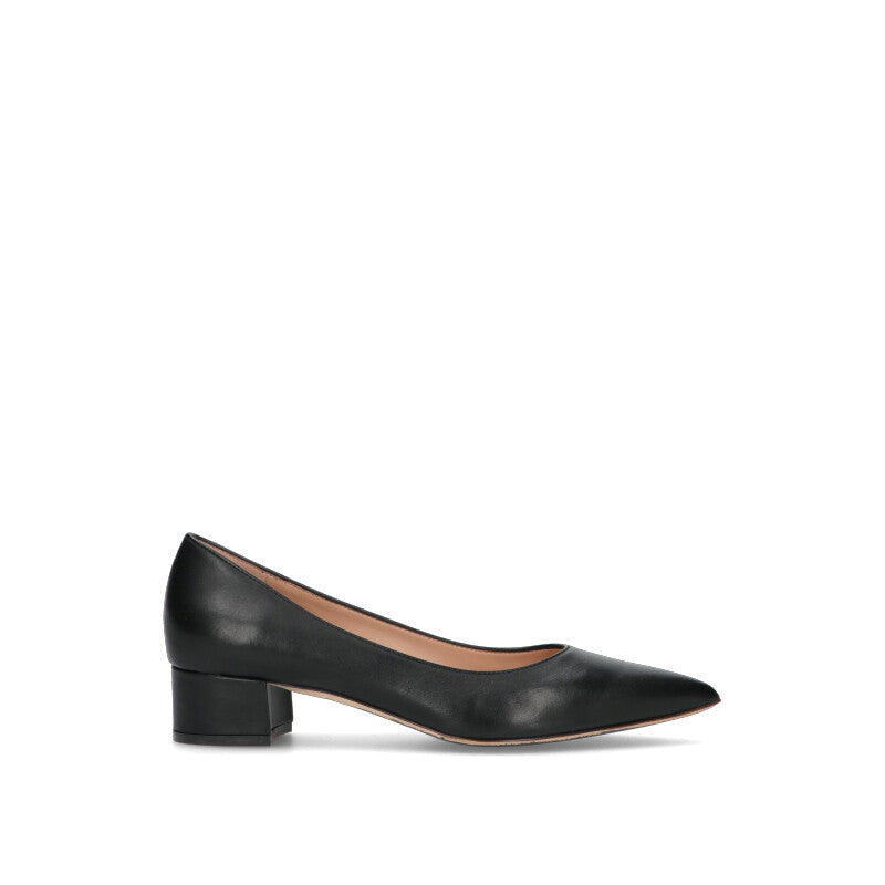 REBECCA VAN DIK Décolleté donna nero in pelle