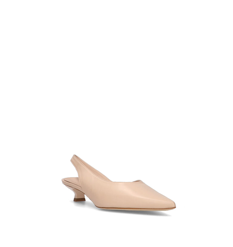 REBECCA VAN DIK Slingback donna cipria in pelle