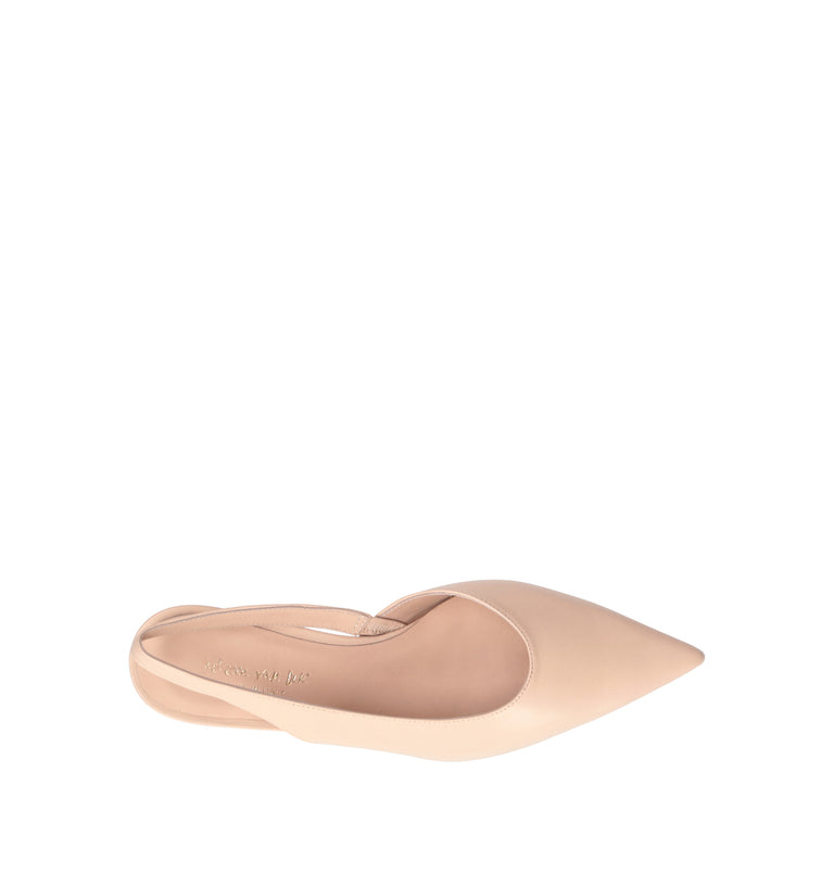 REBECCA VAN DIK Slingback donna cipria in pelle