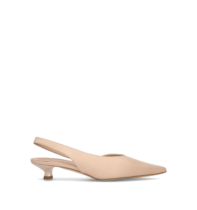 REBECCA VAN DIK Slingback donna cipria in pelle