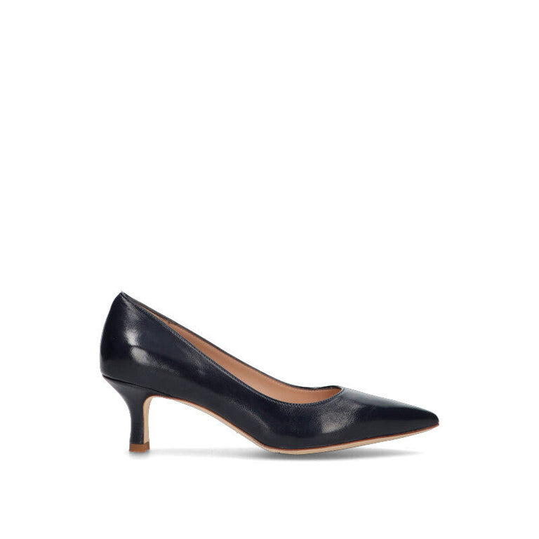 REBECCA VAN DIK Décolleté donna blu in pelle