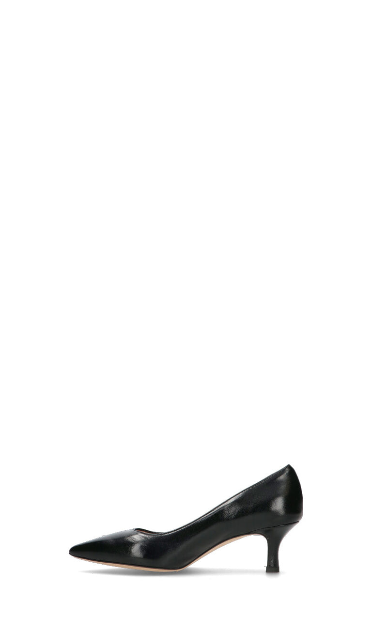 REBECCA VAN DIK Décolleté donna nero in pelle