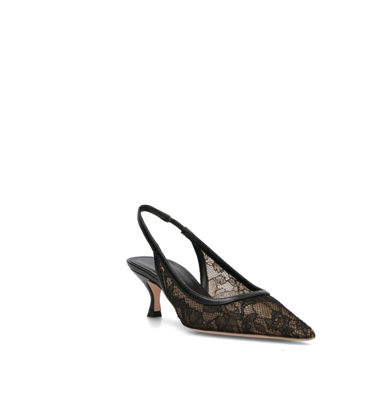 REBECCA VAN DIK Slingback donna nera
