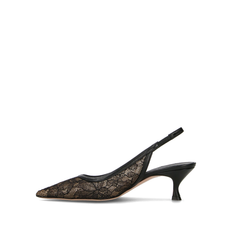REBECCA VAN DIK Slingback donna nera