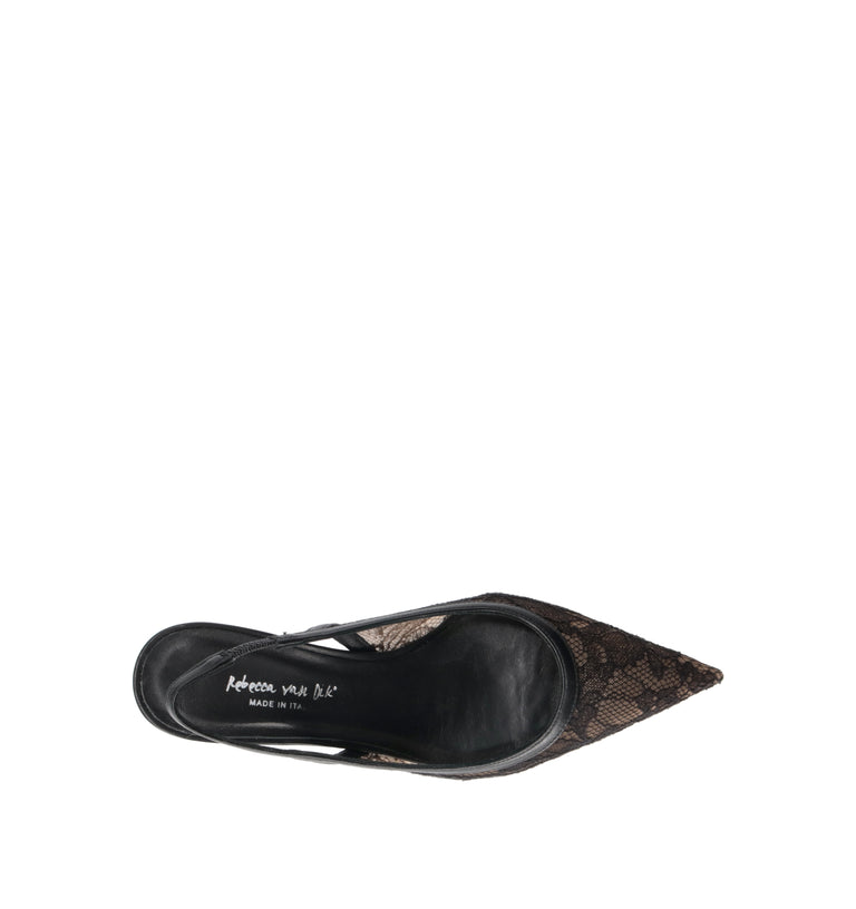 REBECCA VAN DIK Slingback donna nera