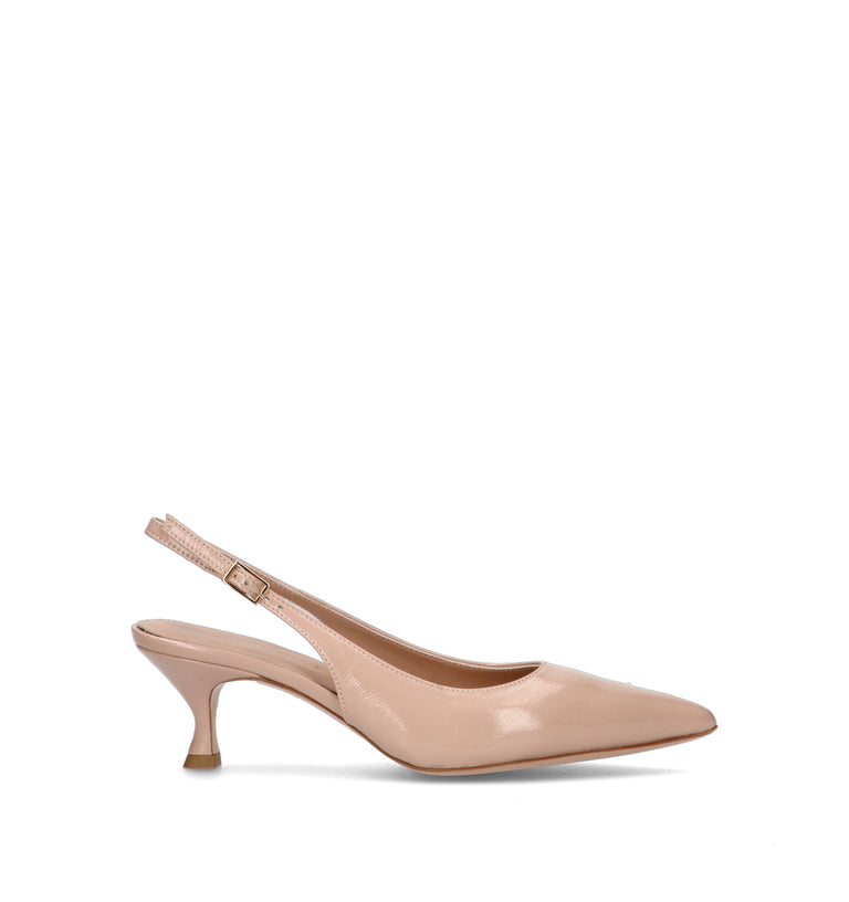 REBECCA VAN DIK Slingback donna rosa in pelle