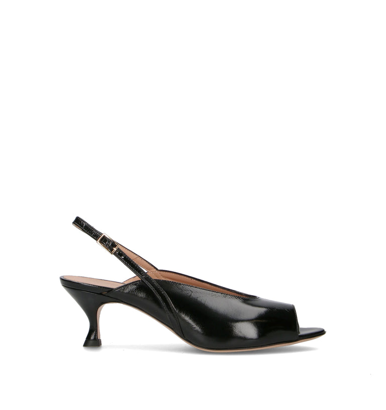 REBECCA VAN DIK Sandalo donna nero in pelle