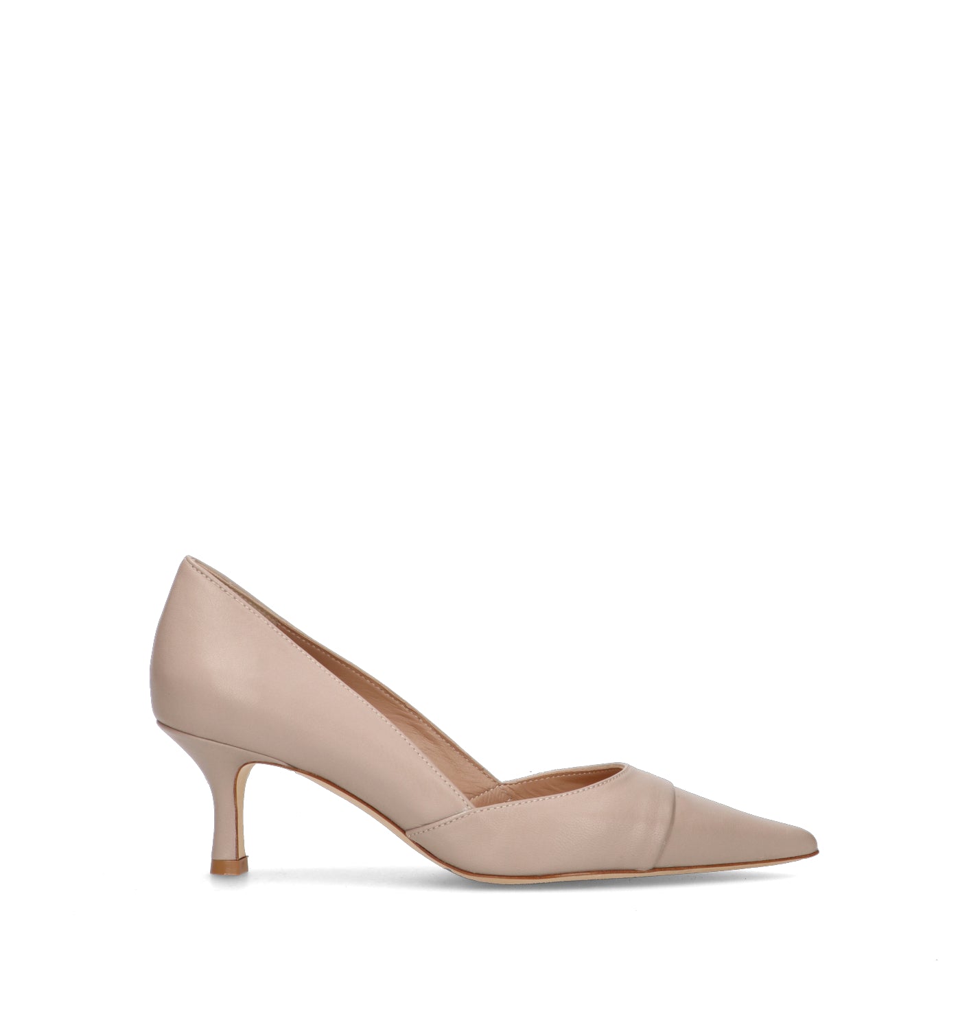 REBECCA VAN DIK Décolleté donna taupe in pelle