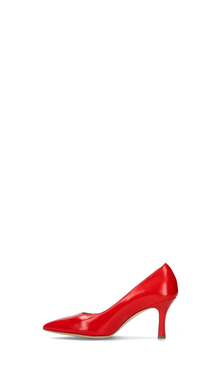 REBECCA VAN DIK Décolleté donna rosso in pelle