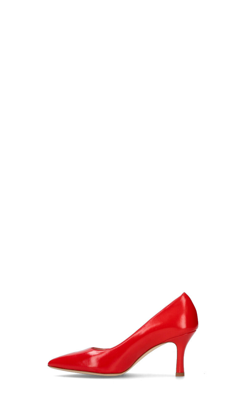 REBECCA VAN DIK Décolleté donna rosso in pelle