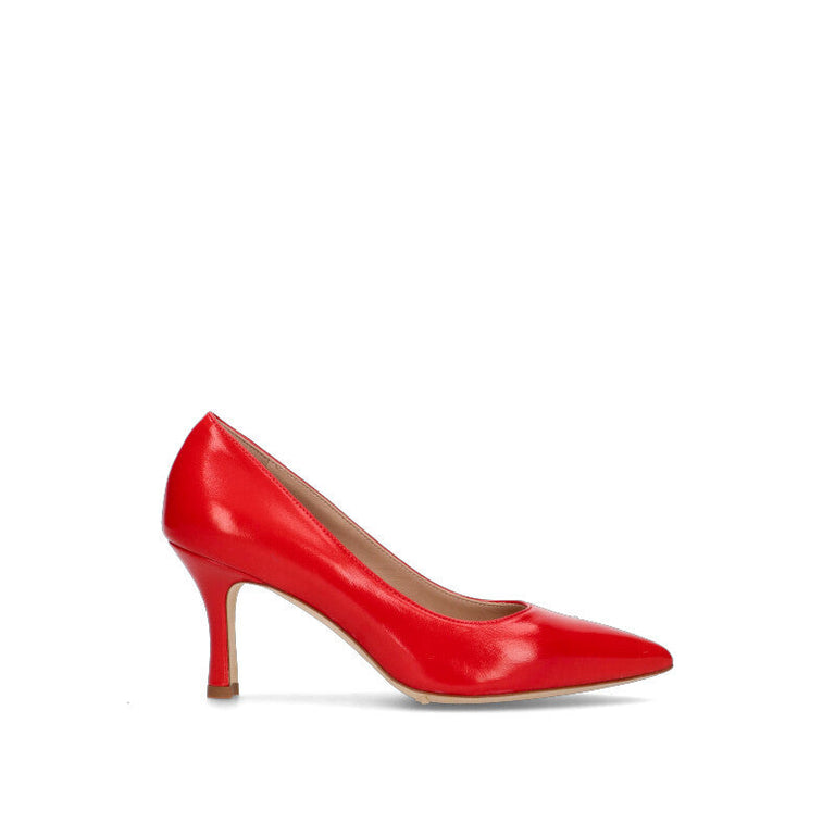 REBECCA VAN DIK Décolleté donna rosso in pelle