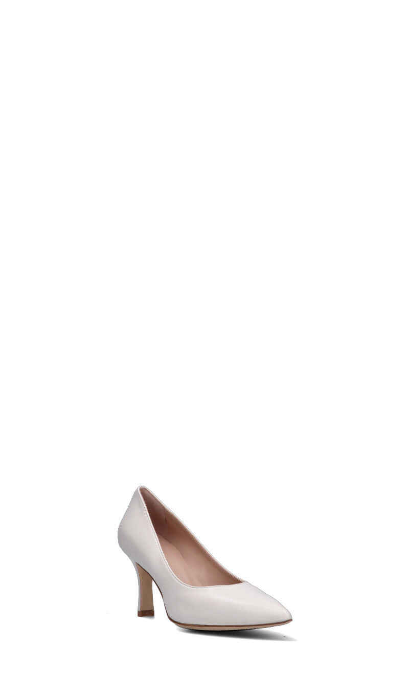 REBECCA VAN DIK Décolleté donna bianco in pelle