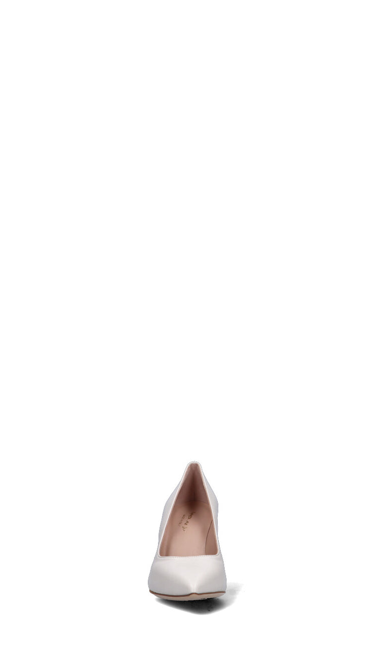 REBECCA VAN DIK Décolleté donna bianco in pelle