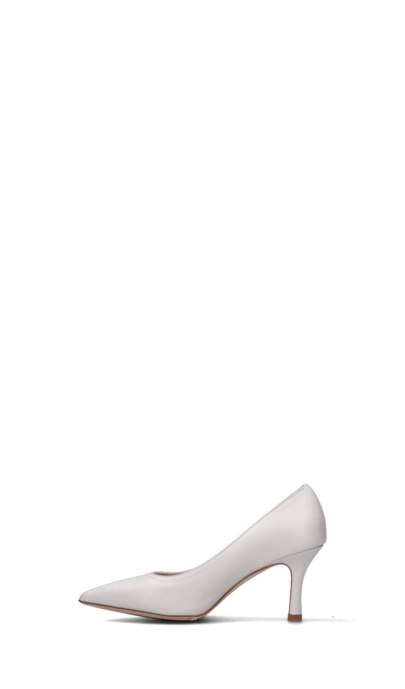 REBECCA VAN DIK Décolleté donna bianco in pelle
